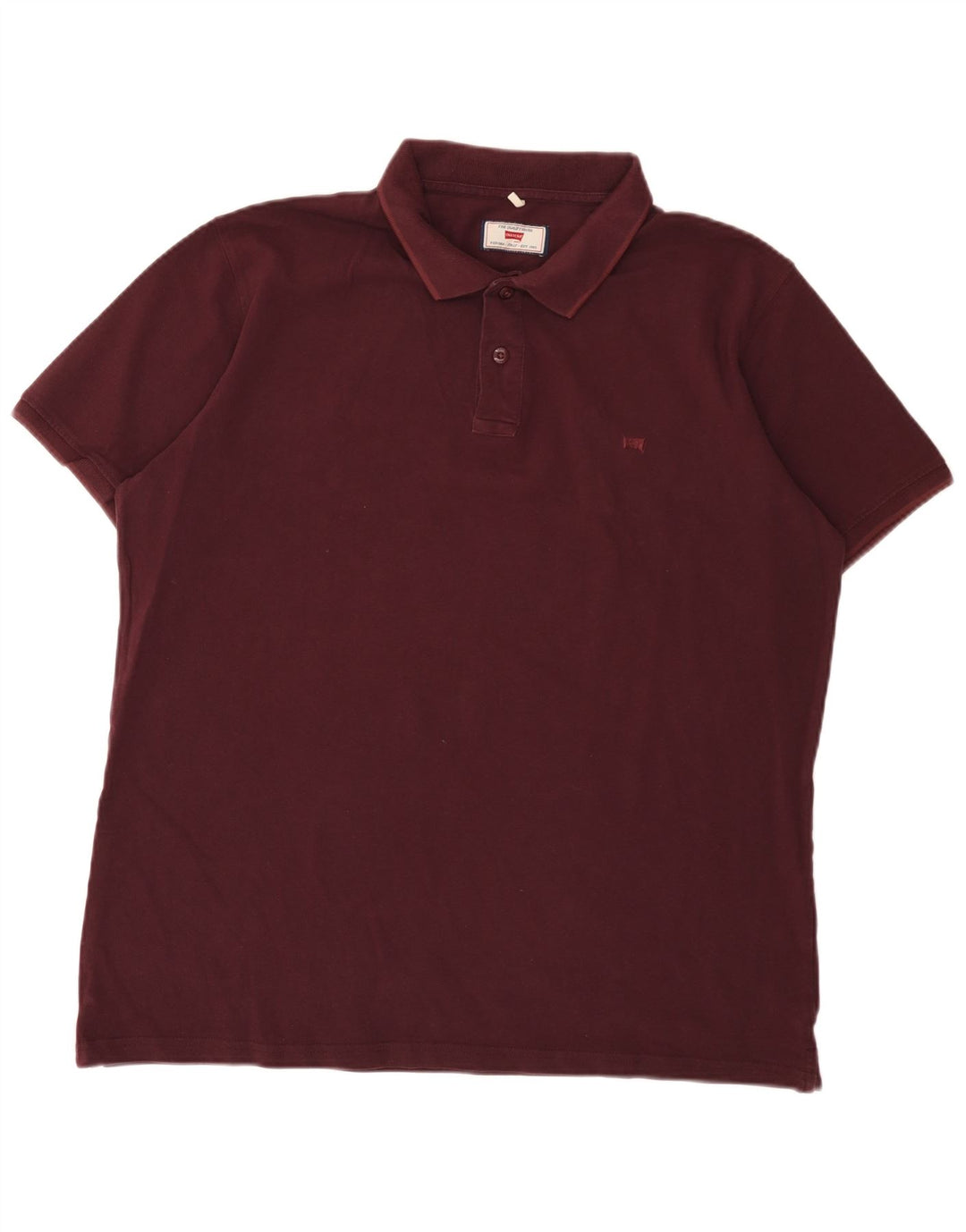 Carrera Mens Regular Polo Shirt 2XL Burgundy Cotton