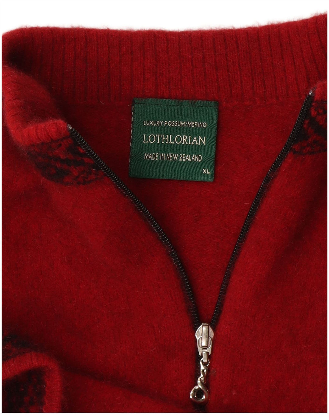 Lothlorian  Womens Cardigan Sweater UK 18 XL Red Geometric
