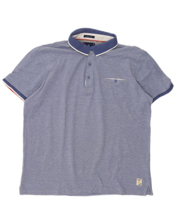 Pierre Cardin Mens Polo Shirt Large Blue Cotton