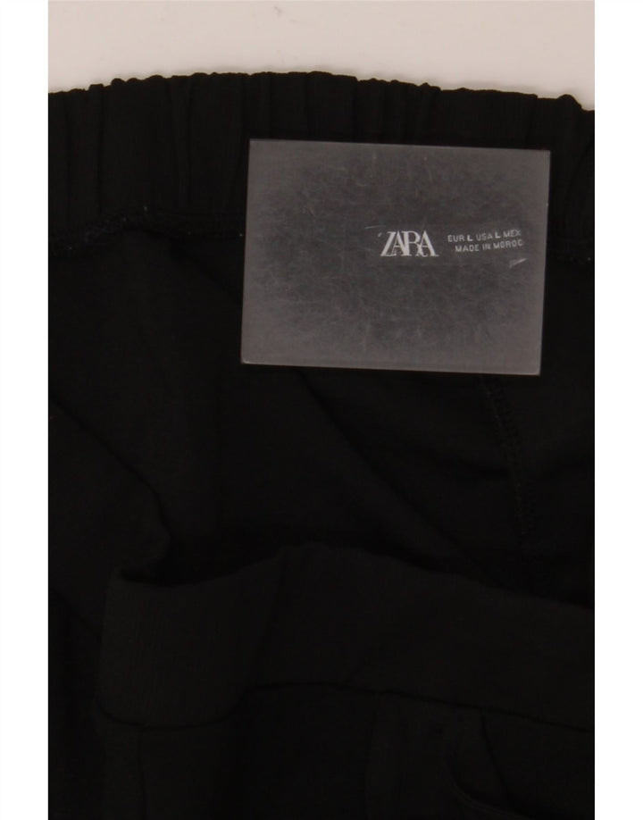 Zara Womens Straight Chino Trousers Large W30 L26 Black