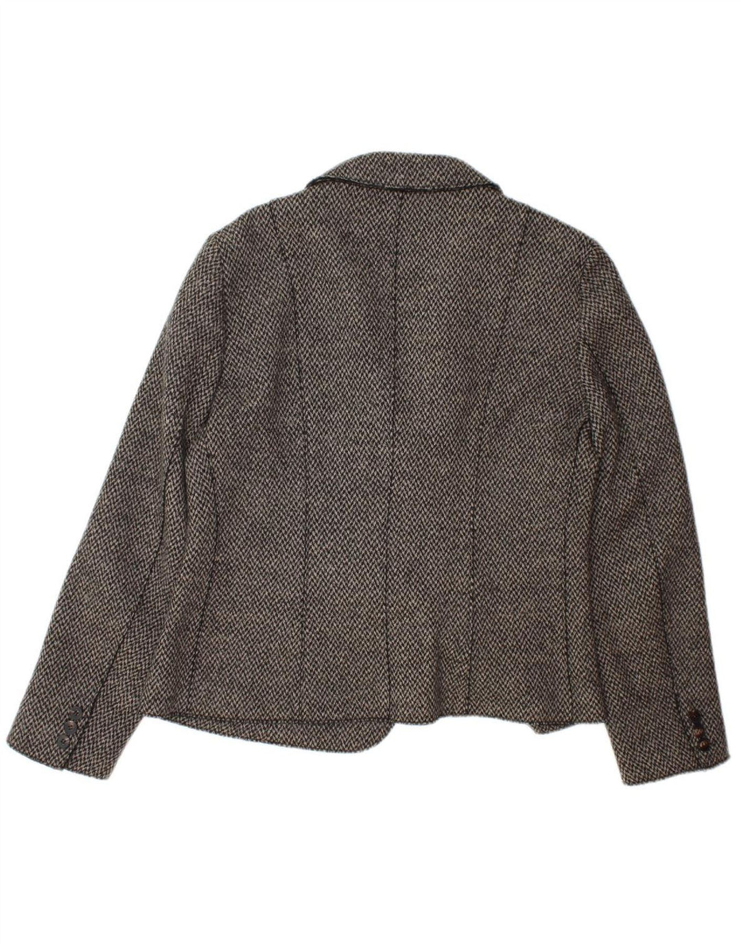 MARELLA Womens Double Breasted Blazer Jacket UK 16 Large Grey Herringbone