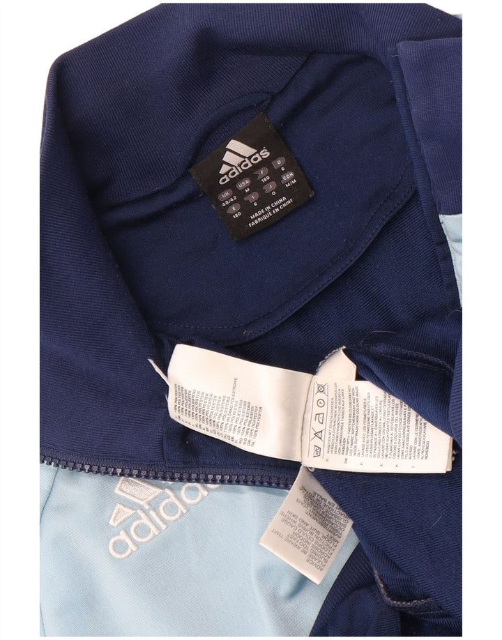 Adidas Mens Tracksuit Top Jacket UK 40/42 Medium Navy Blue Colourblock