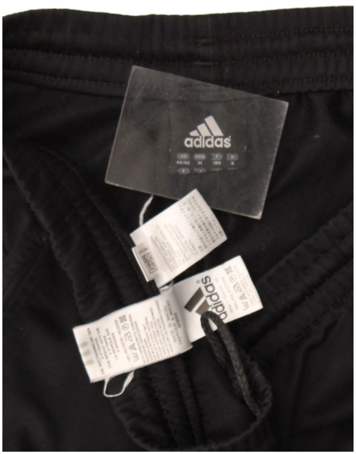 Adidas Mens Tracksuit Trousers Medium Black Polyester
