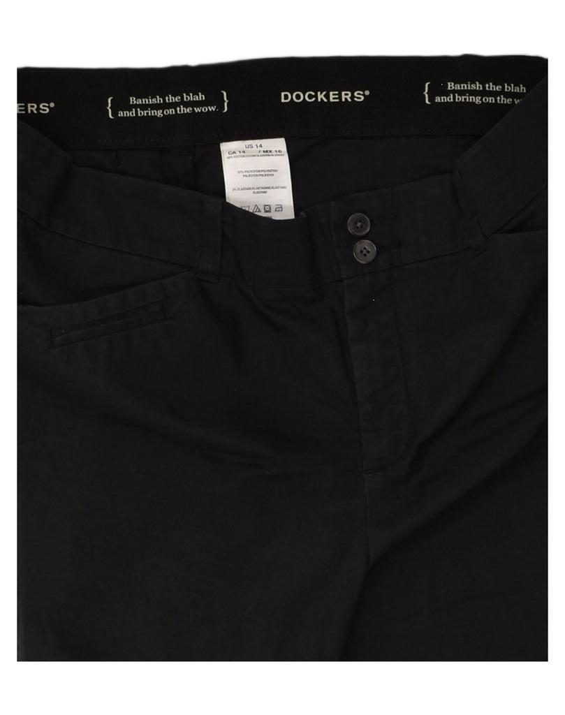 DOCKERS Womens Casual Shorts US 14 XL W36 Black Cotton | Vintage Dockers | Thrift | Second-Hand Dockers | Used Clothing | Messina Hembry 