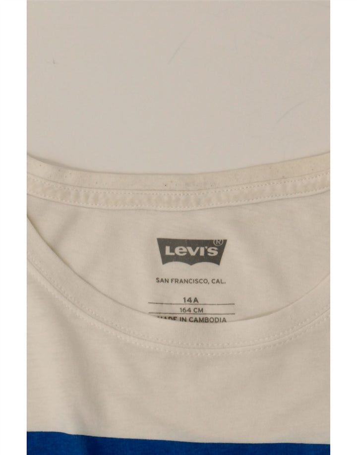 LEVI'S Boys Graphic T-Shirt Top 13-14 Years White Cotton Vintage Levi's and Second-Hand Levi's from Messina Hembry 