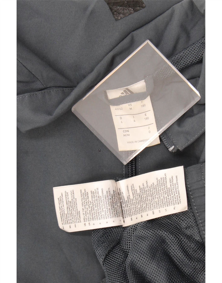 ADIDAS Mens Graphic Tracksuit Top Jacket UK 40/42 Medium Blue Polyester