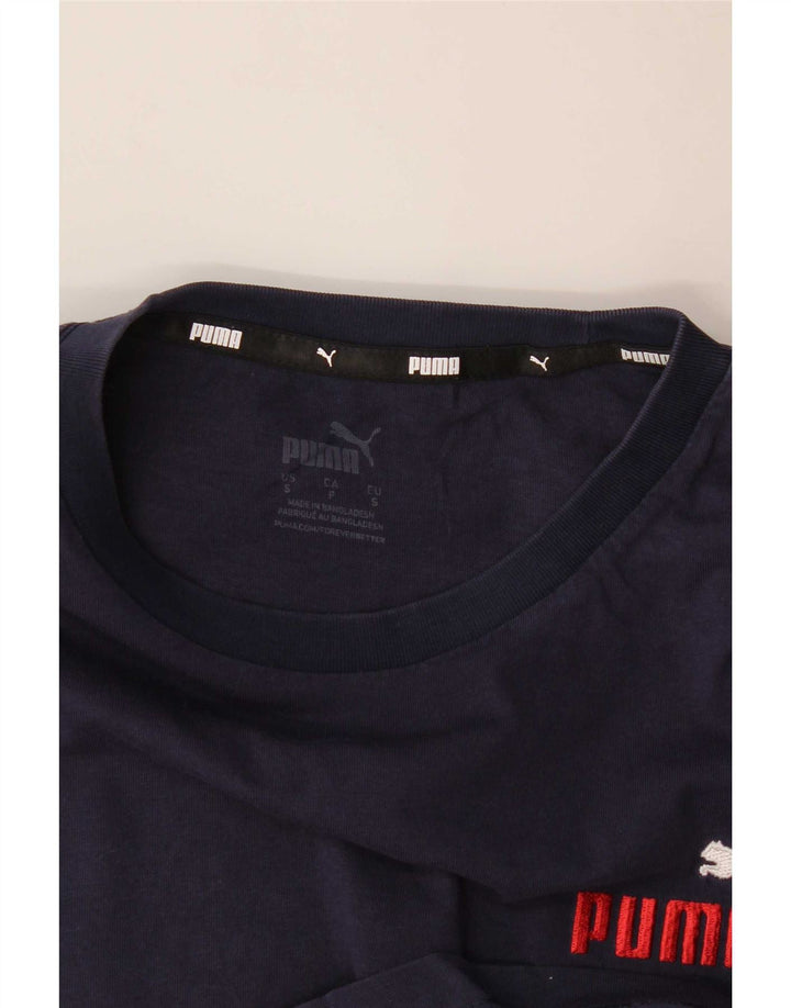 Puma Mens T-Shirt Top Small Navy Blue