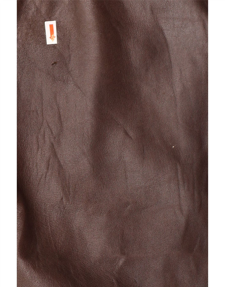 VINTAGE Mens Leather Jacket UK 38 Medium Brown