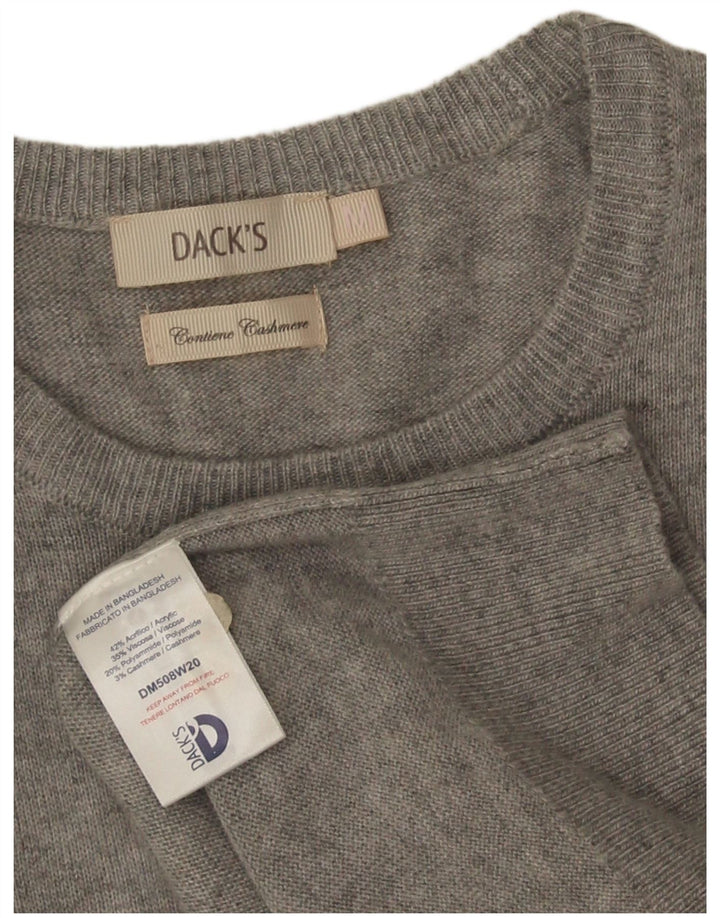Dack's Mens Crew Neck Jumper Sweater Medium Grey Acrylic