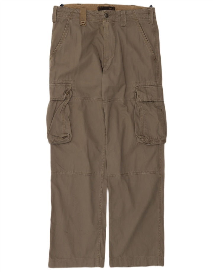 Marlboro Classics Mens Straight Cargo Trousers W31 L31 Grey Cotton
