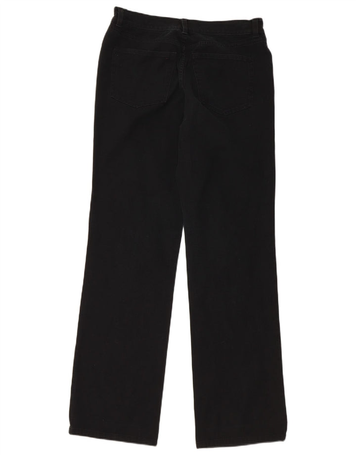 CHAPS Womens Straight Casual Trousers US 6 Medium W30 L30 Black Cotton