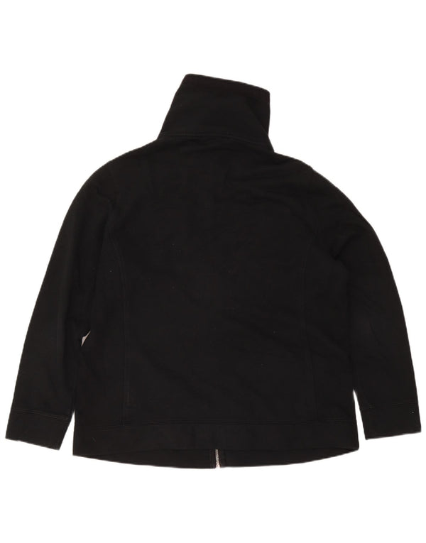 Ralph Lauren Womens Tracksuit Top Jacket UK 18 XL Black Cotton