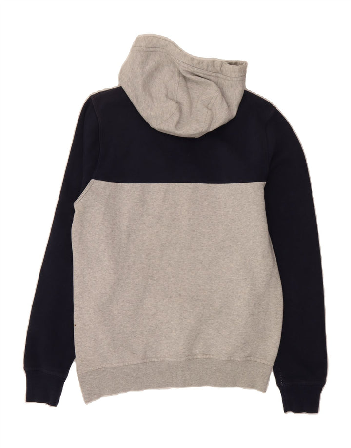 MCKENZIE Mens Hooded Zip Neck Zip Hoodie Sweater Medium Grey Colourblock Vintage Mckenzie and Second-Hand Mckenzie from Messina Hembry 