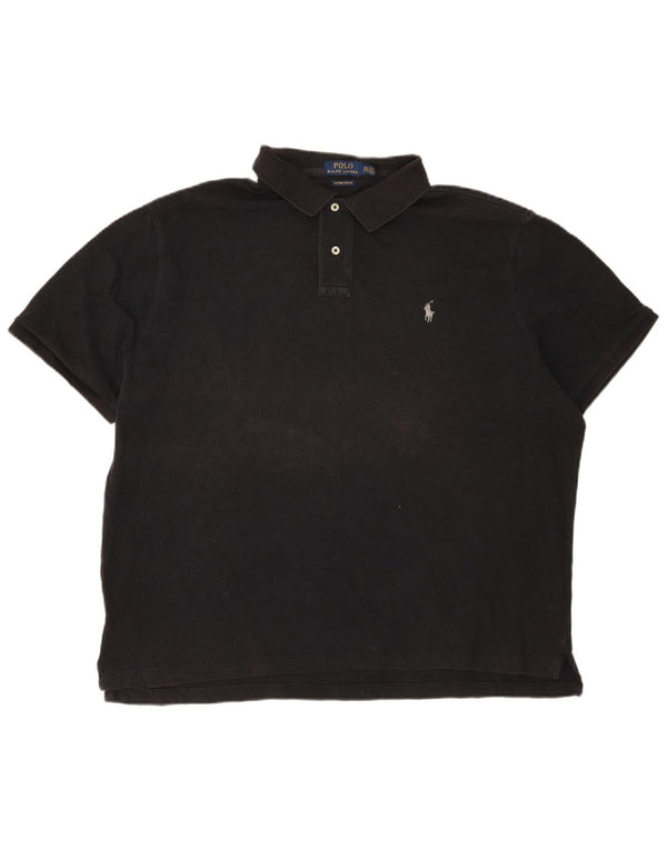 Polo Ralph Lauren Mens Custom Slim Fit Polo Shirt 2XL Black