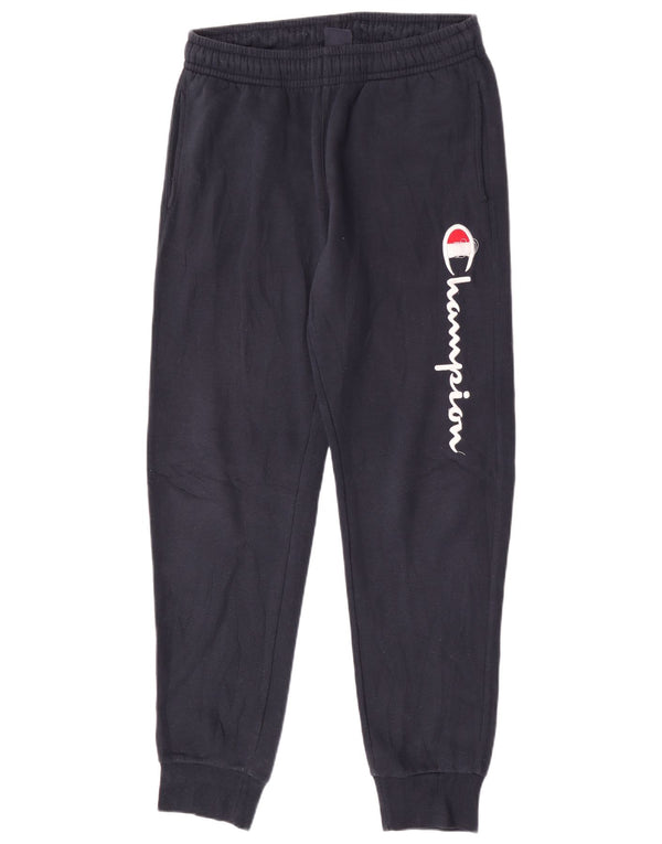 Champion Mens Graphic Tracksuit Trousers Joggers Small Navy Blue