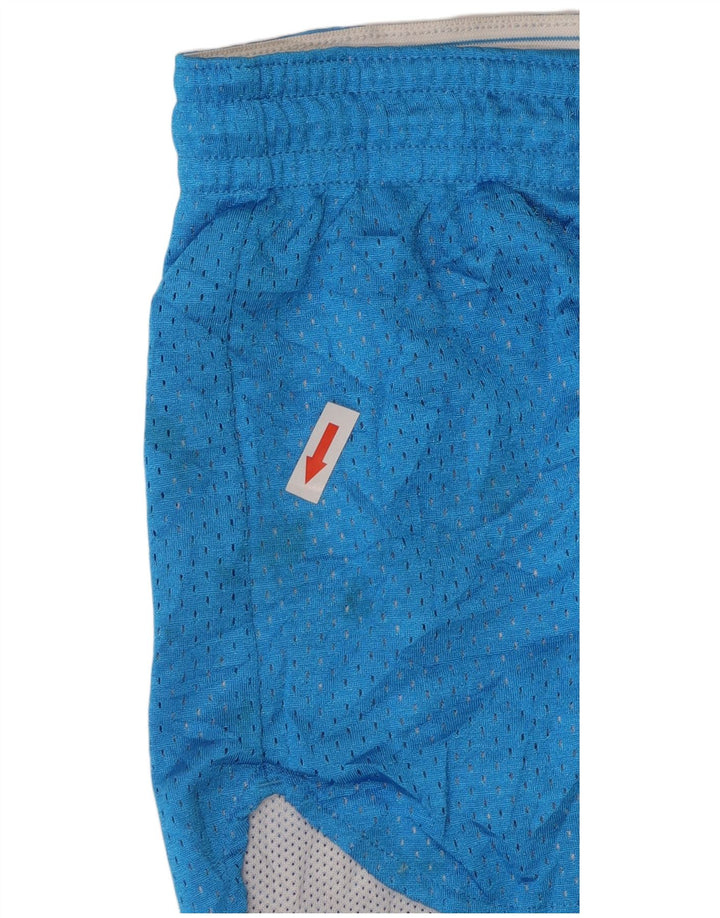 Nike Womens Sport Shorts UK 14 Medium  Blue Polyester