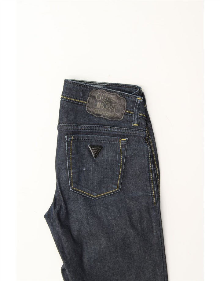 GUESS Womens Premium Cropped Jeans W25 L24 Navy Blue Cotton Vintage Guess and Second-Hand Guess from Messina Hembry 