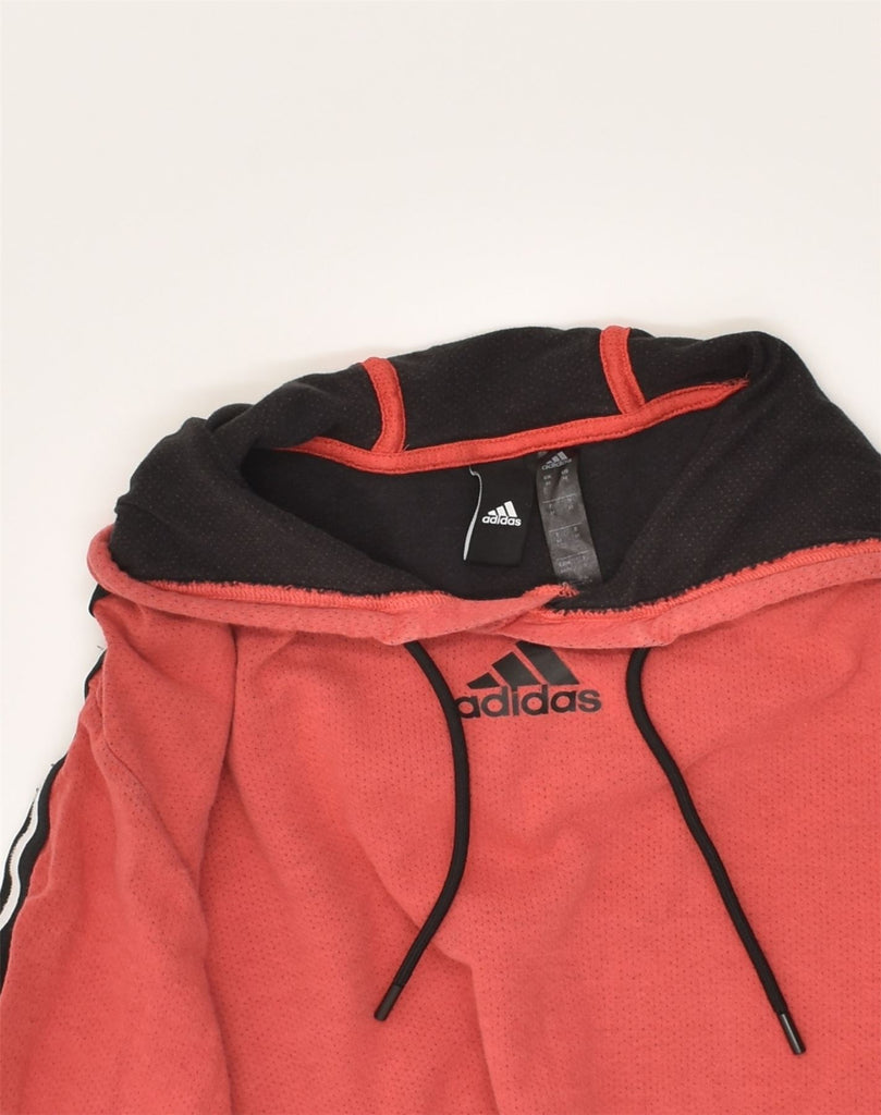 ADIDAS Mens Hoodie Jumper Medium Red Cotton | Vintage Adidas | Thrift | Second-Hand Adidas | Used Clothing | Messina Hembry 