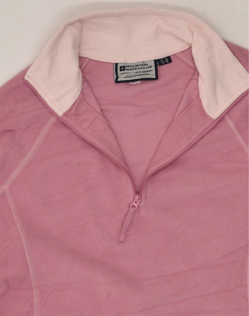 MOUNTAIN WAREHOUSE Womens Zip Neck Fleece Jumper UK 10 Small  Pink | Vintage Mountain Warehouse | Thrift | Second-Hand Mountain Warehouse | Used Clothing | Messina Hembry 