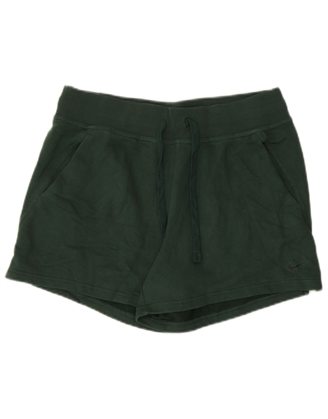 NIKE Womens Dri Fit Sport Shorts UK 14 Medium Green