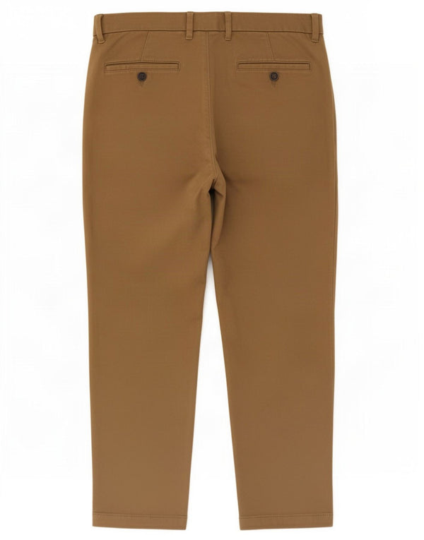 Marks & Spencer Mens Slim Chino Trousers W32 L29 Brown Cotton