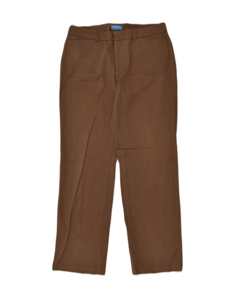 DOCKERS Womens Straight Chino Trousers W34 L32 Brown Cotton | Vintage Dockers | Thrift | Second-Hand Dockers | Used Clothing | Messina Hembry 