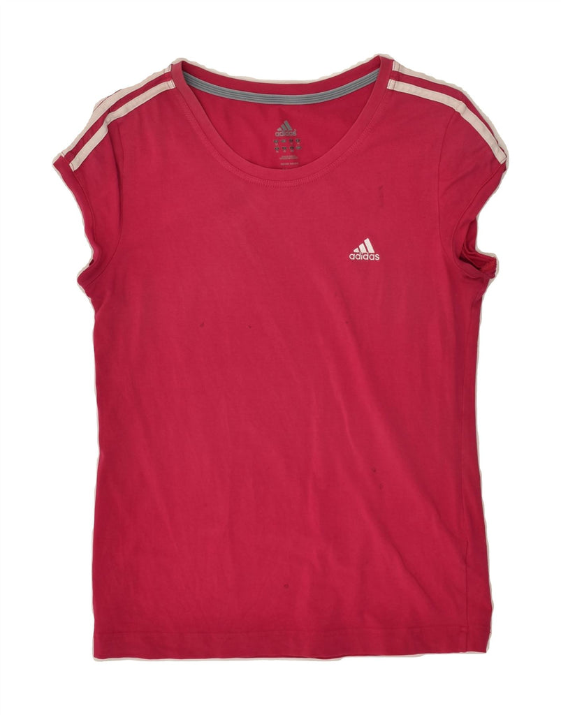 ADIDAS Womens T-Shirt Top UK 16 Large  Pink Cotton | Vintage Adidas | Thrift | Second-Hand Adidas | Used Clothing | Messina Hembry 