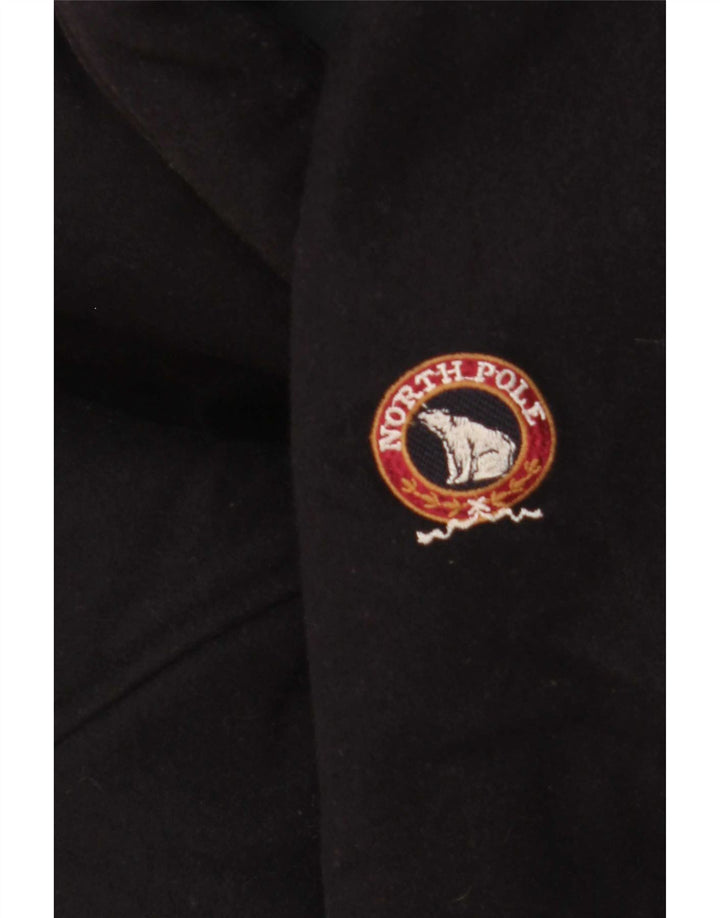North Pole Mens Reversible Windbreaker Coat UK 40 Large Navy Blue Wool