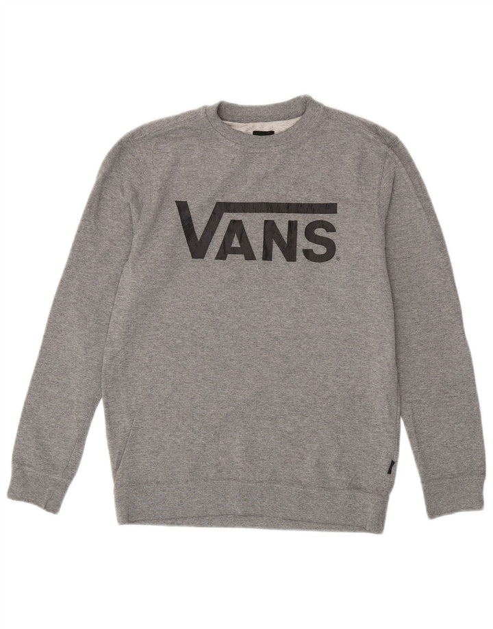 VANS Womens Graphic Sweatshirt Jumper UK 14 Large Grey
