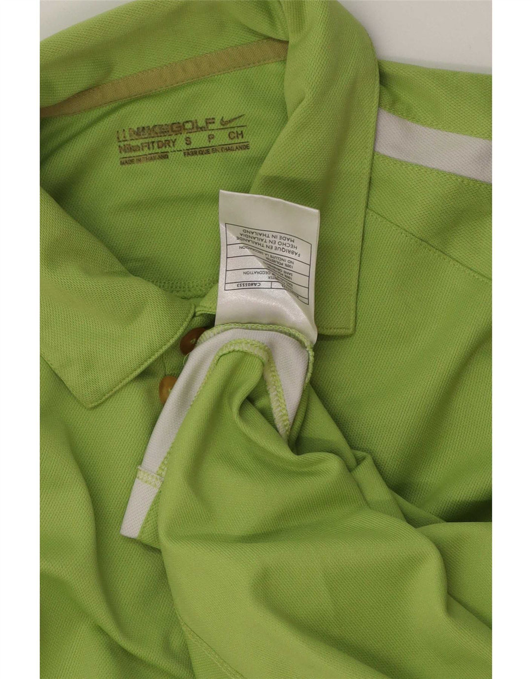 Nike Mens Polo Shirt Small Green Colourblock Polyester