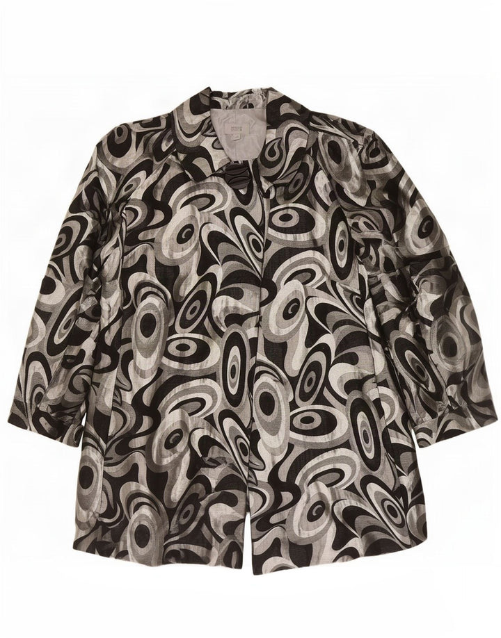 Marks & Spencer Womens Blazer Jacket UK 20 2XL Multicoloured Geometric