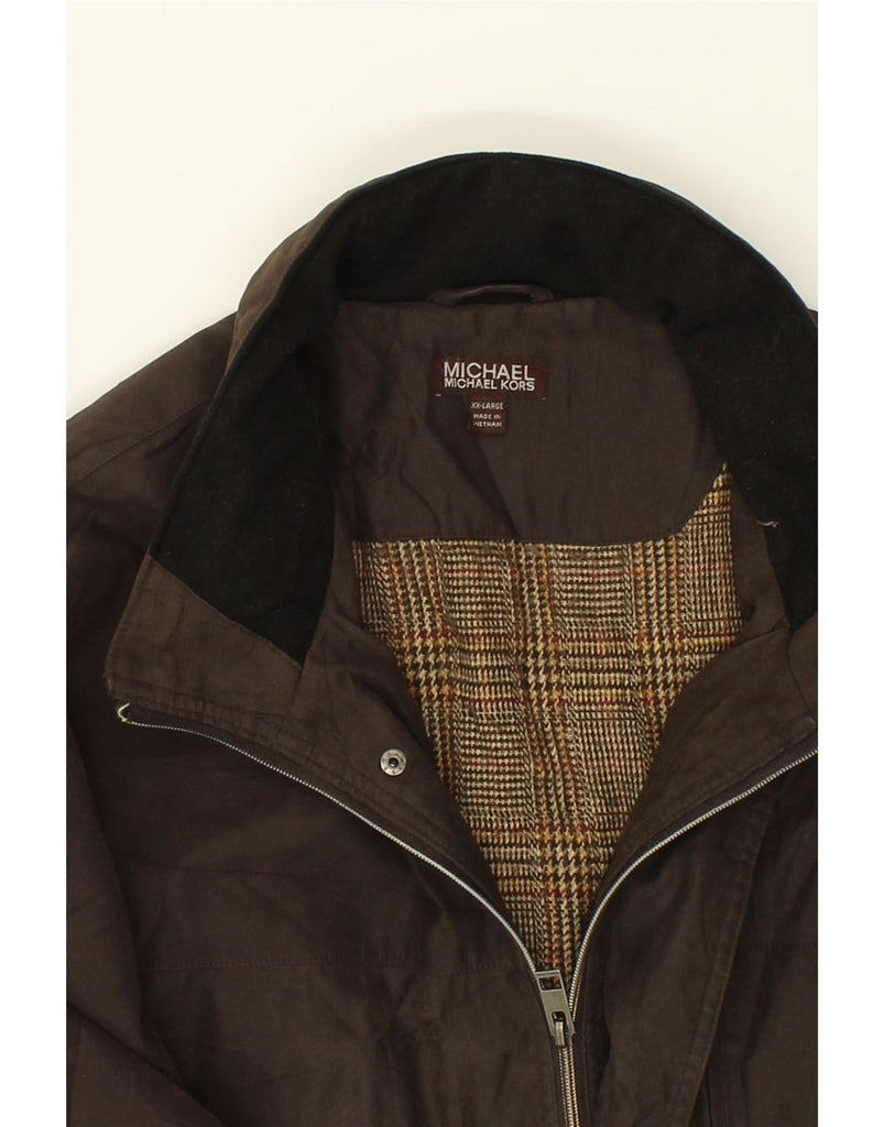 MICHAEL KORS Mens Windbreaker Jacket UK 44 2XL Brown Polyester | Vintage Michael Kors | Thrift | Second-Hand Michael Kors | Used Clothing | Messina Hembry 