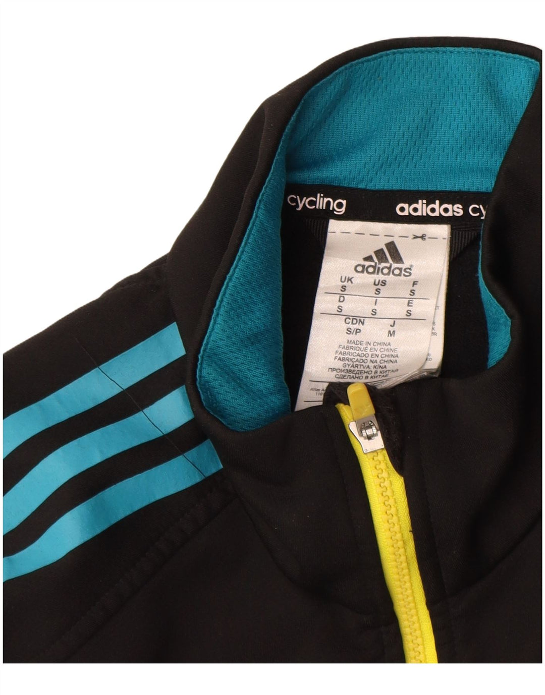Adidas Mens Tracksuit Top Jacket Small Black Polyester