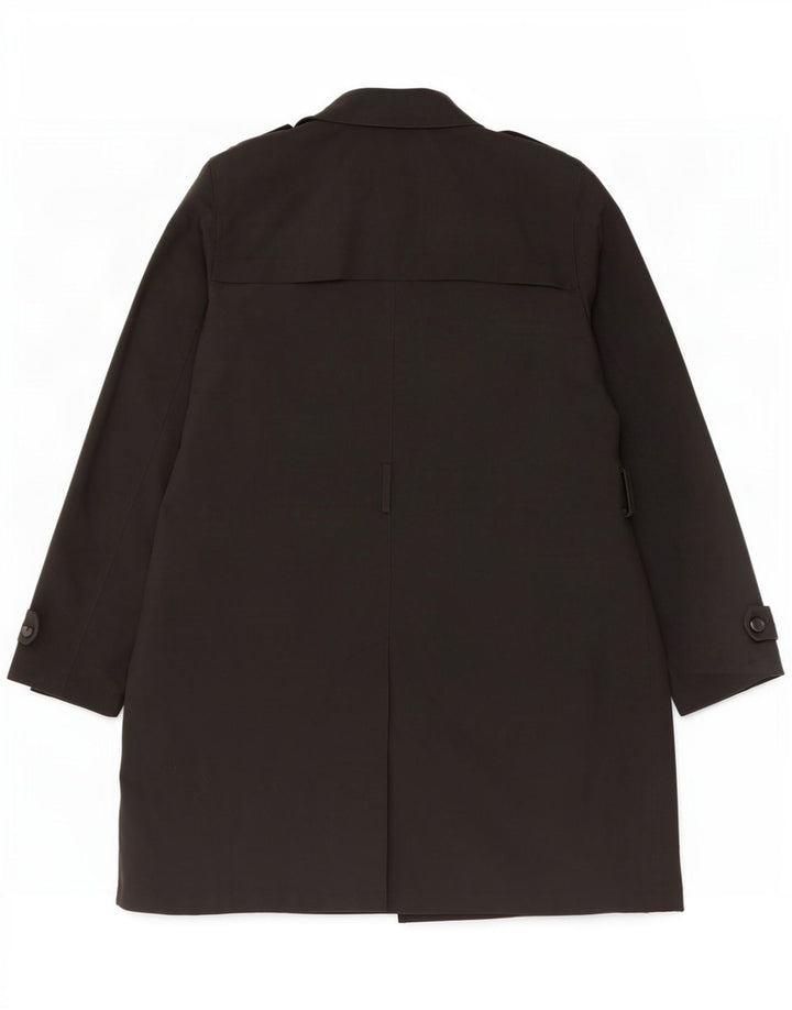 Marks & Spencer Womens Trench Coat UK 16 Large Black Polyester