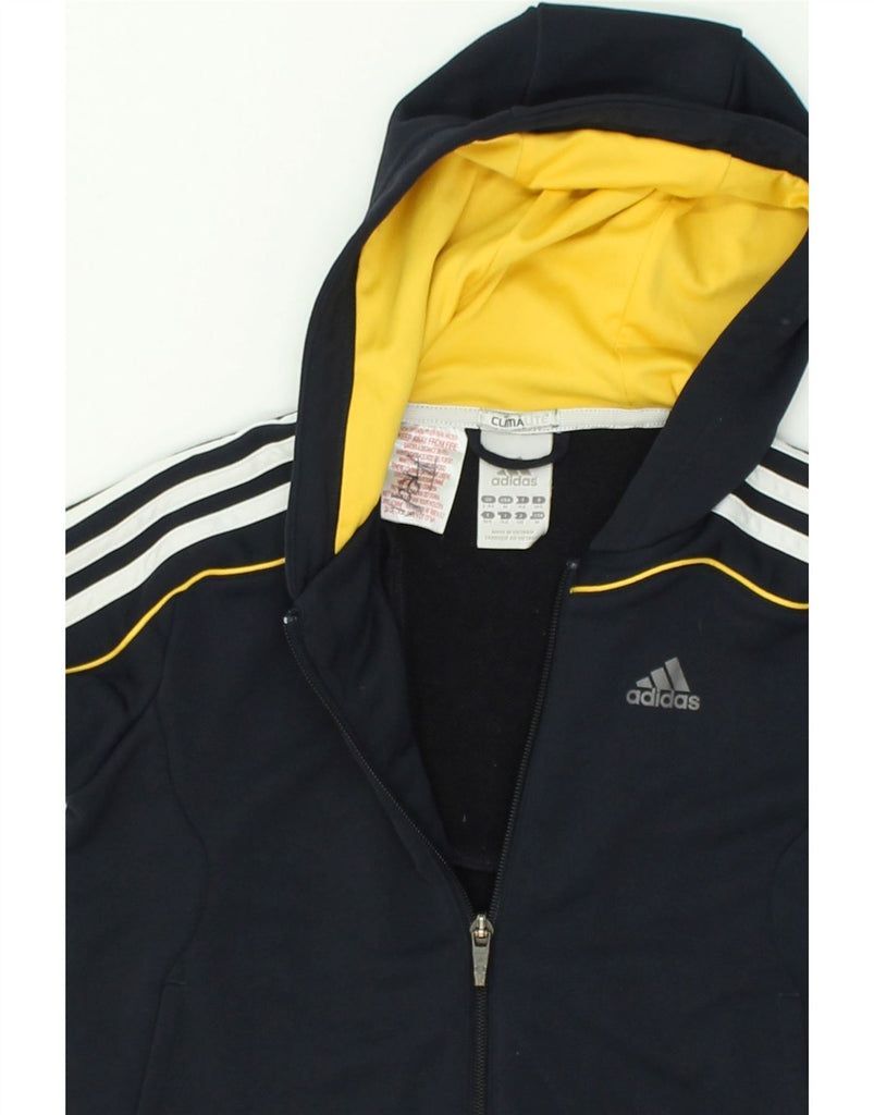 ADIDAS Boys Climalite Graphic Zip Hoodie Sweater 3-4 Years Navy Blue | Vintage Adidas | Thrift | Second-Hand Adidas | Used Clothing | Messina Hembry 