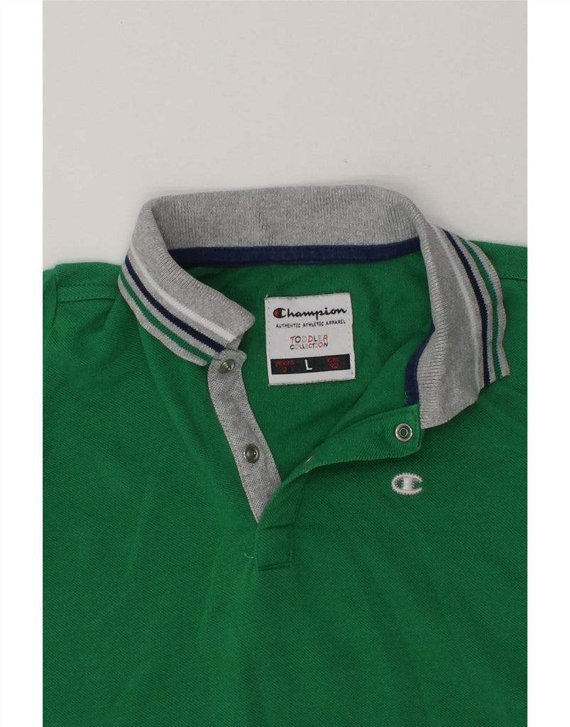 CHAMPION Baby Boys Polo Shirt 18-24 Months Large Green Cotton | Vintage Champion | Thrift | Second-Hand Champion | Used Clothing | Messina Hembry 