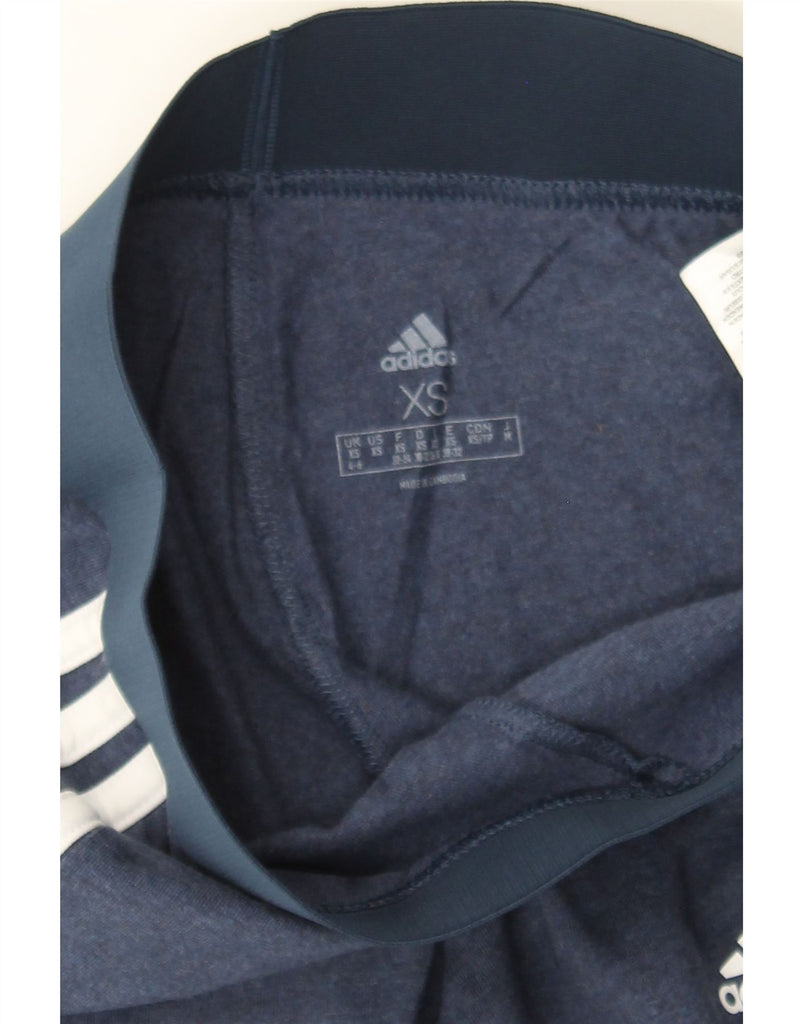 ADIDAS Womens Leggings UK 4/6 XS  Navy Blue Cotton Vintage Adidas and Second-Hand Adidas from Messina Hembry 