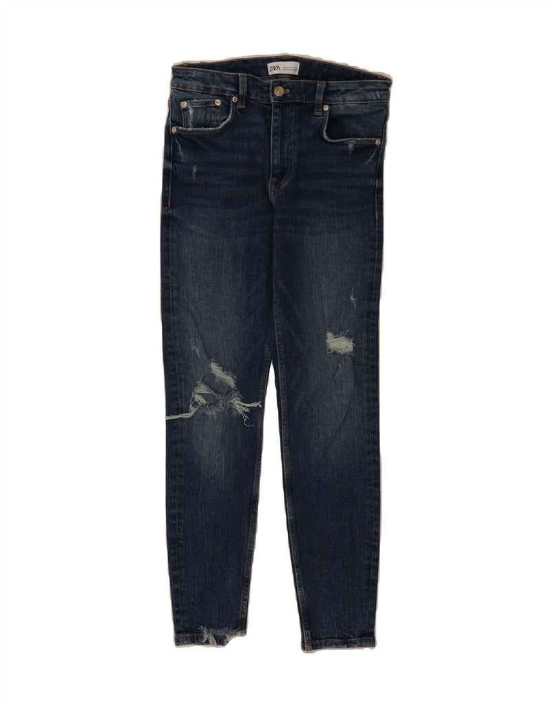 ZARA Womens Distressed Skinny Jeans EU 38 Small W28 L26 Blue Cotton Vintage Zara and Second-Hand Zara from Messina Hembry 
