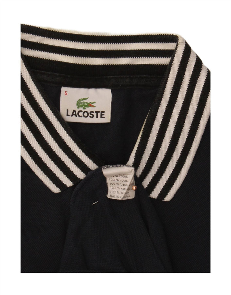 LACOSTE Mens Polo Shirt Size 5 Large Navy Blue Cotton Vintage Lacoste and Second-Hand Lacoste from Messina Hembry 