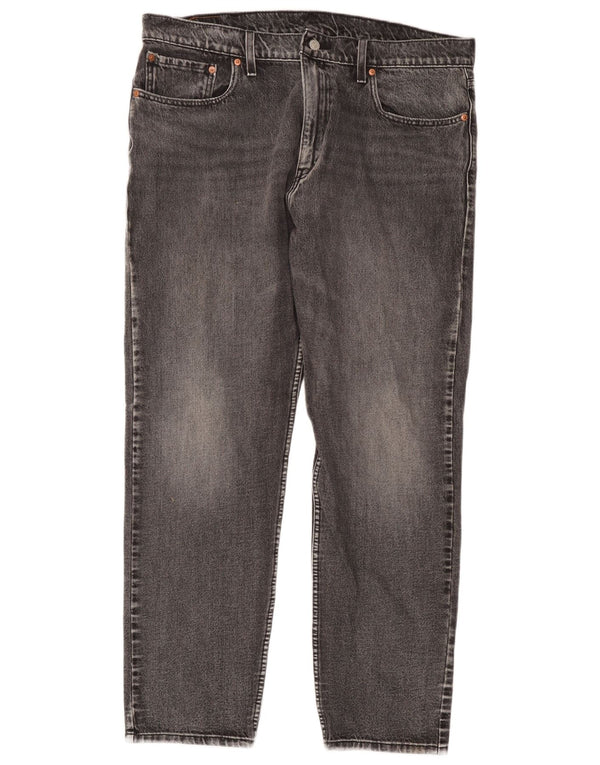 Levi's Mens 502 Tapered Jeans W38 L32 Grey Cotton
