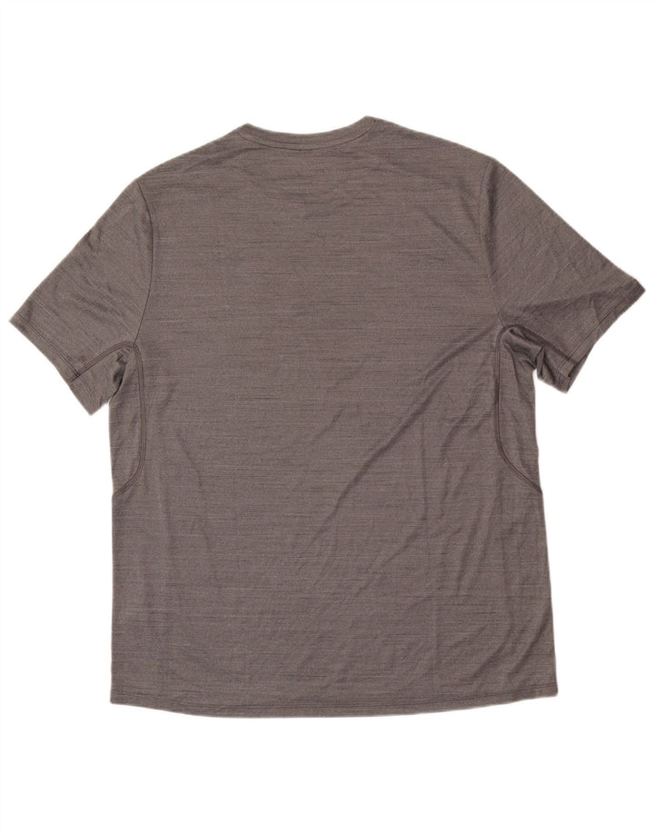 Reebok Mens T-Shirt Top Large Grey Polyester