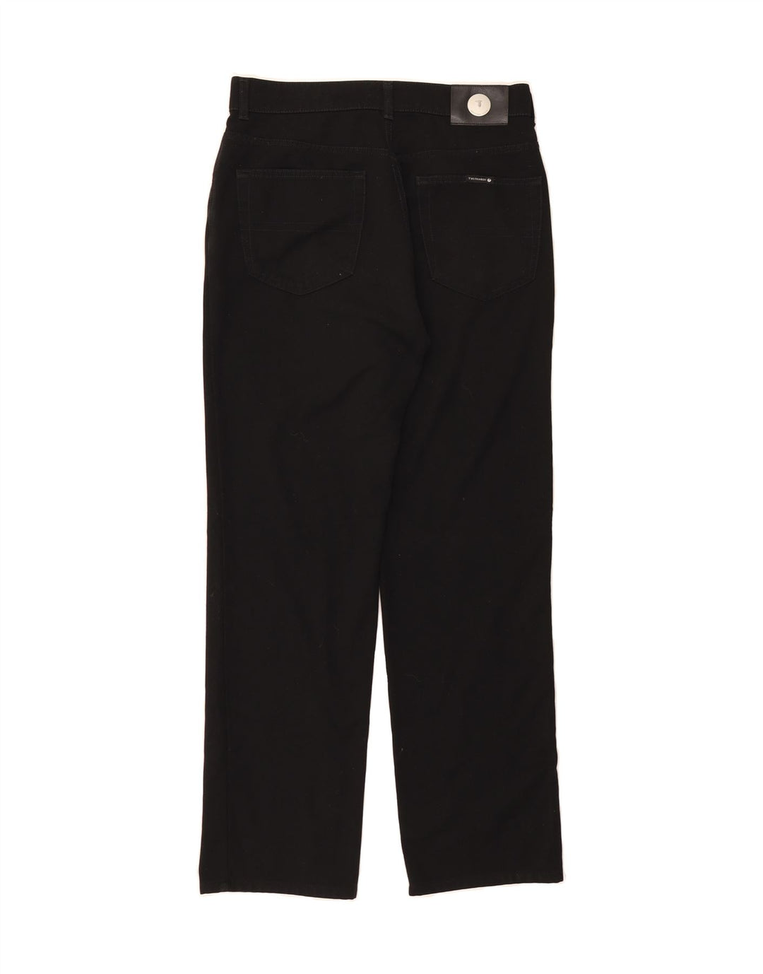 TRUSSARDI Womens Straight Casual Trousers W32 L32 Black Vintage Trussardi and Second-Hand Trussardi from Messina Hembry 