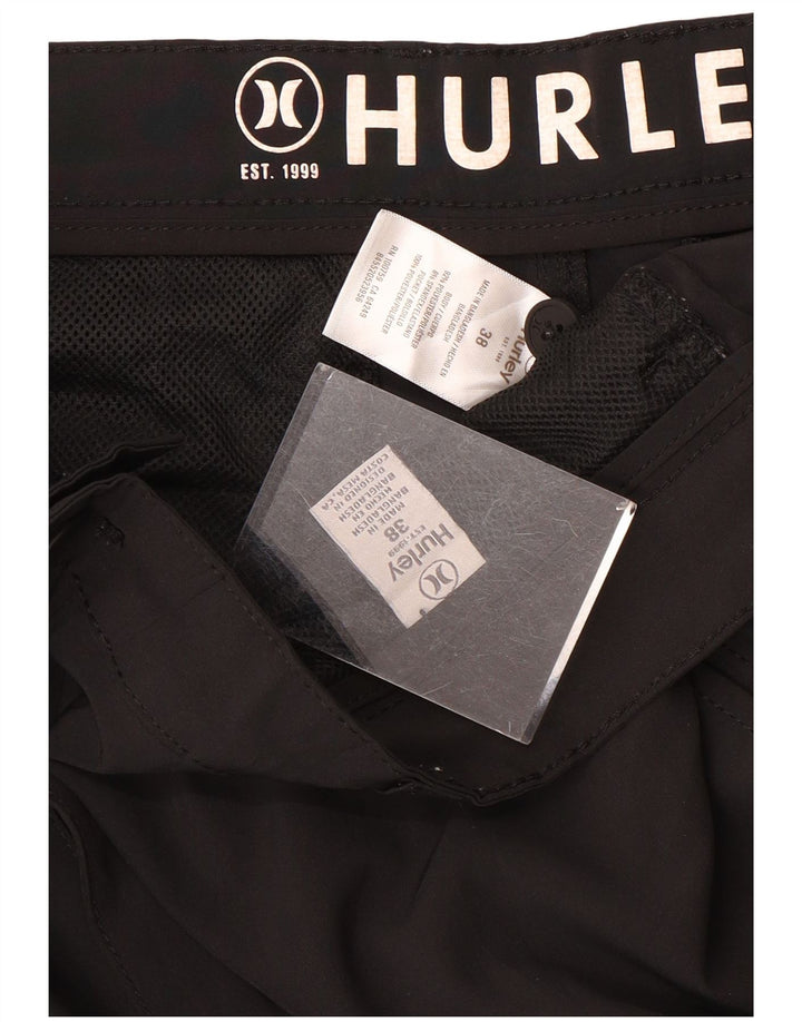 Hurley Mens Chino Shorts W38 XL Black Polyester