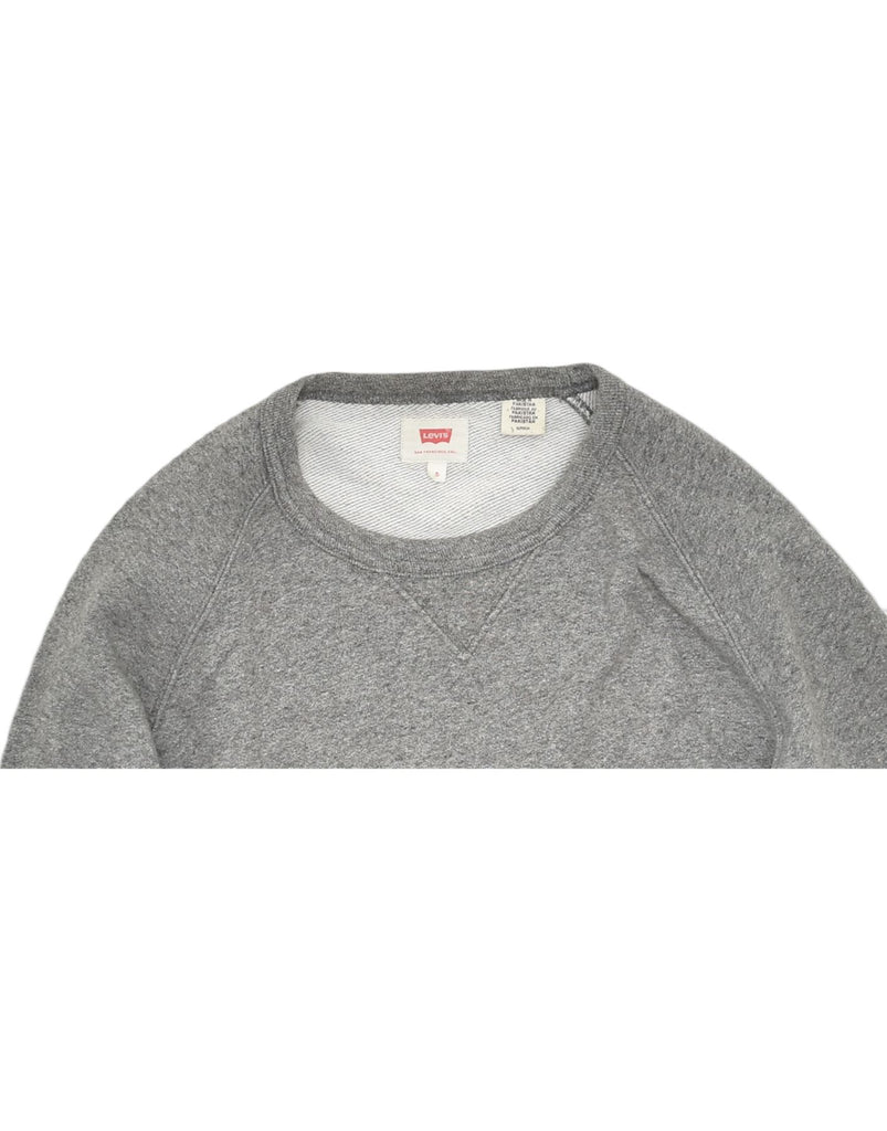 LEVI'S Mens Sweatshirt Jumper Small Grey Cotton Sports | Vintage | Thrift | Second-Hand | Used Clothing | Messina Hembry 