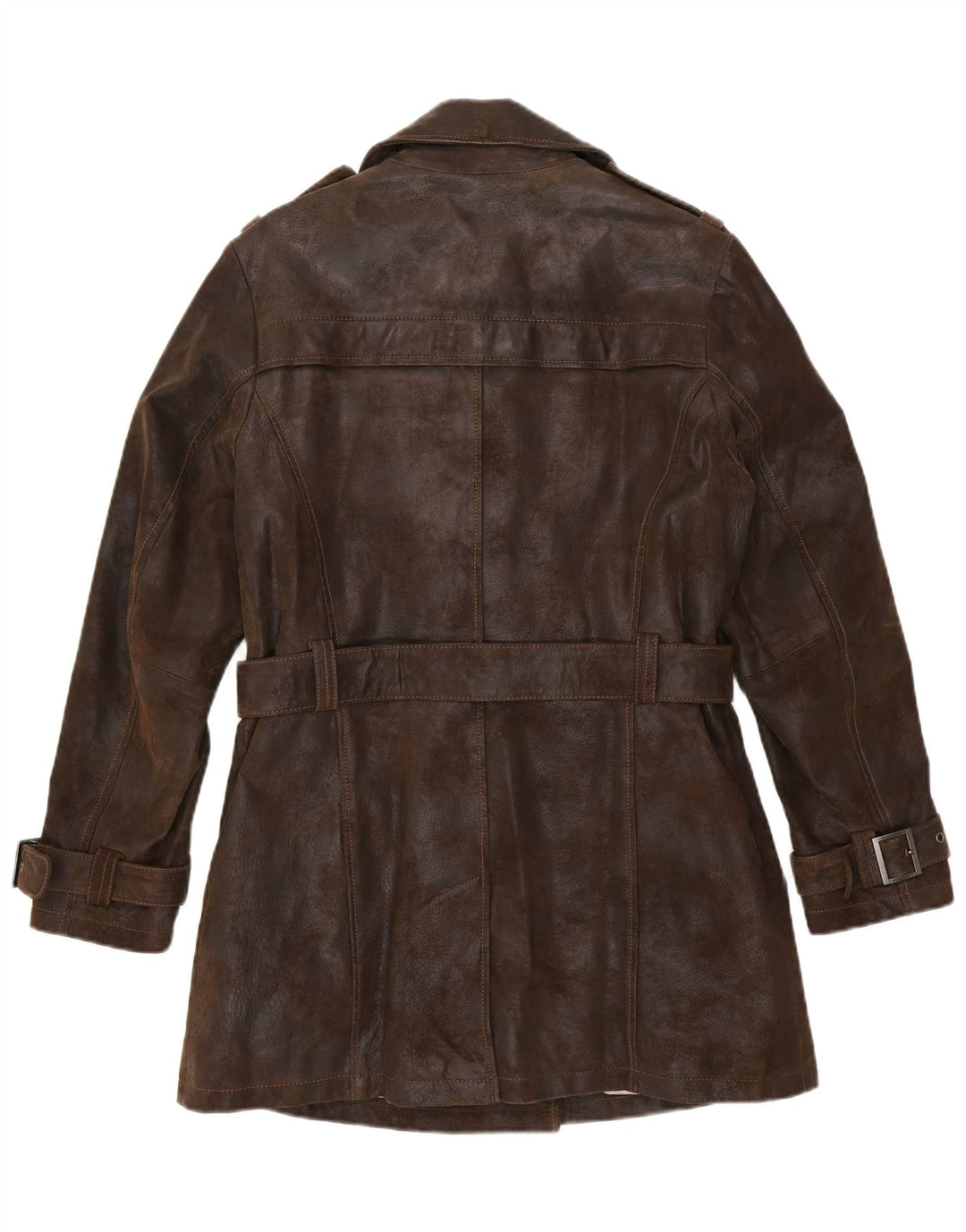 Frieda & Freddies Womens Leather Coat IT 44 Medium Brown