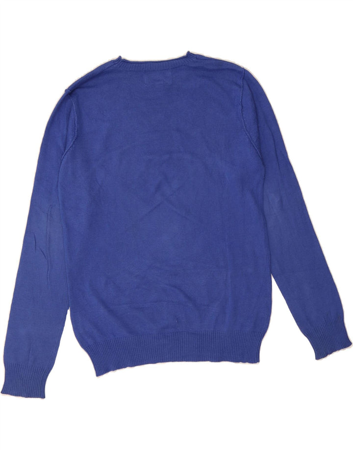 MARLBORO CLASSICS Boys Crew Neck Jumper Sweater 13-14 Years Blue Cotton Vintage Marlboro Classics and Second-Hand Marlboro Classics from Messina Hembry 