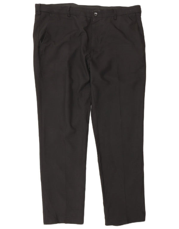 Marks & Spencer Mens Straight Regular Fit Suit Trousers W40 L30 Black