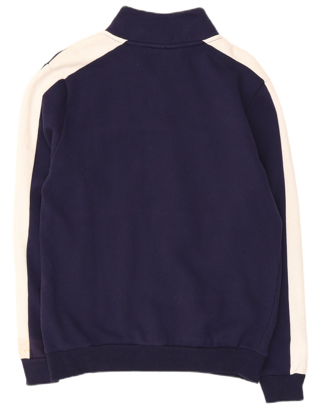 Fila Mens Graphic Zip Neck Sweatshirt Jumper Small Navy Blue Colourblock