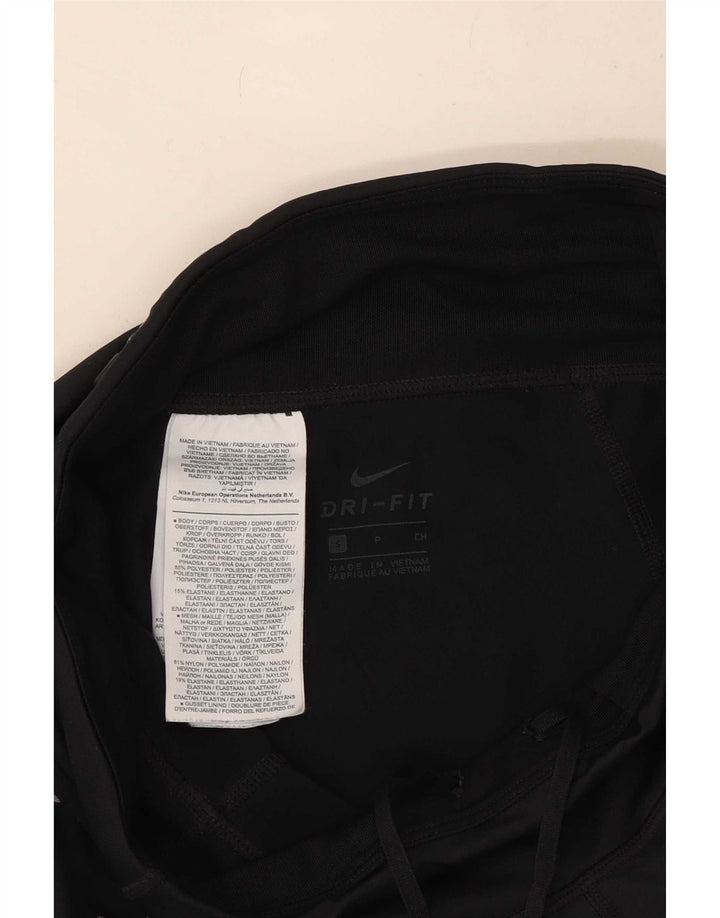Nike Womens Leggings UK 8 Small Black Spotted Polyester