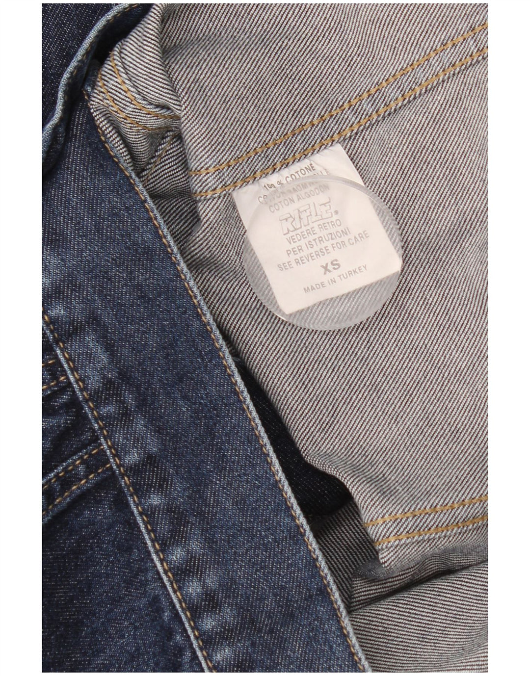 Rifle Womens Crop Denim Jacket UK 6 XS Blue Cotton
